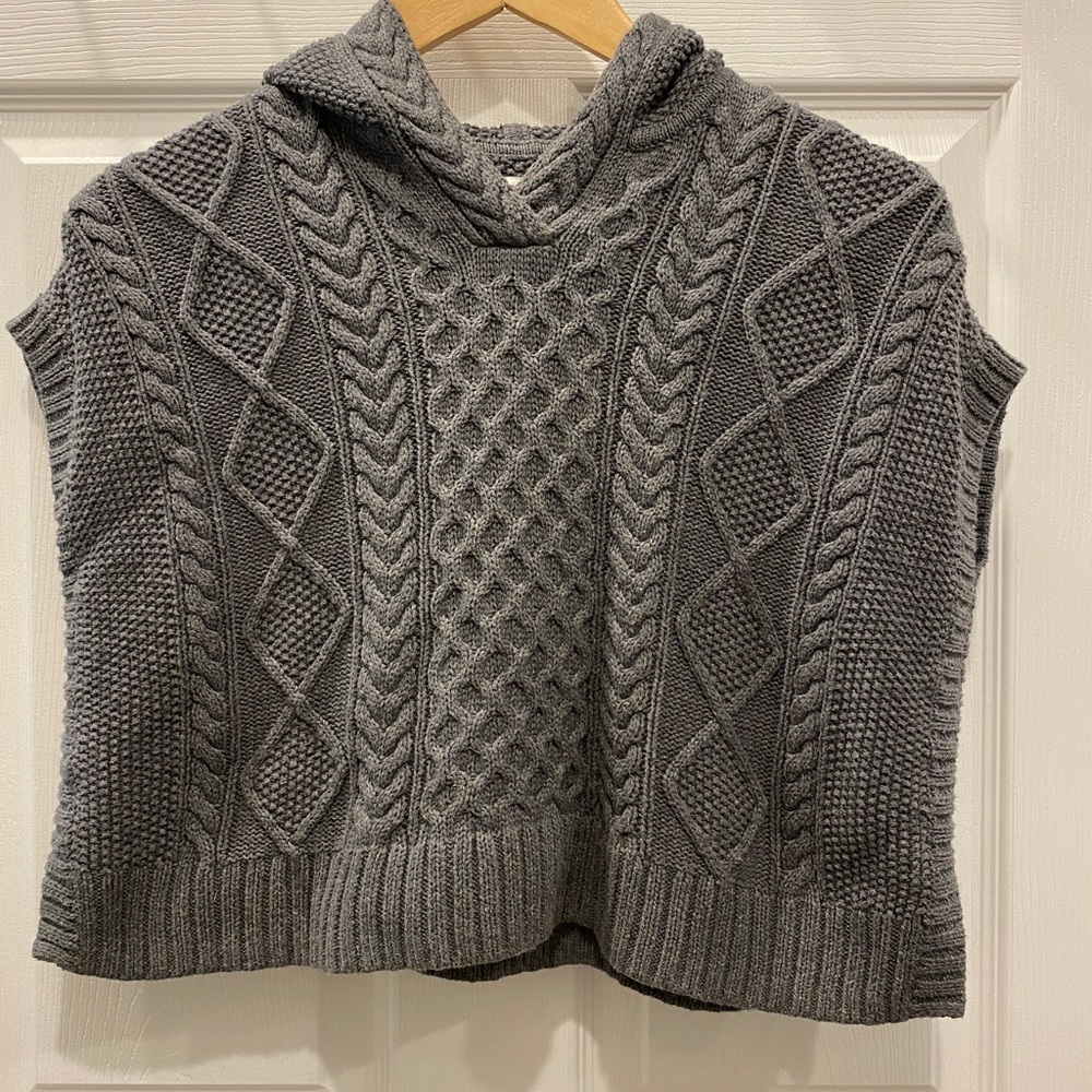 Gap Cable Knit Hooded Poncho